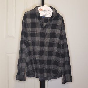 COPY - Used Apt. 9 Men's Button Down Flannel Grey/Black XL